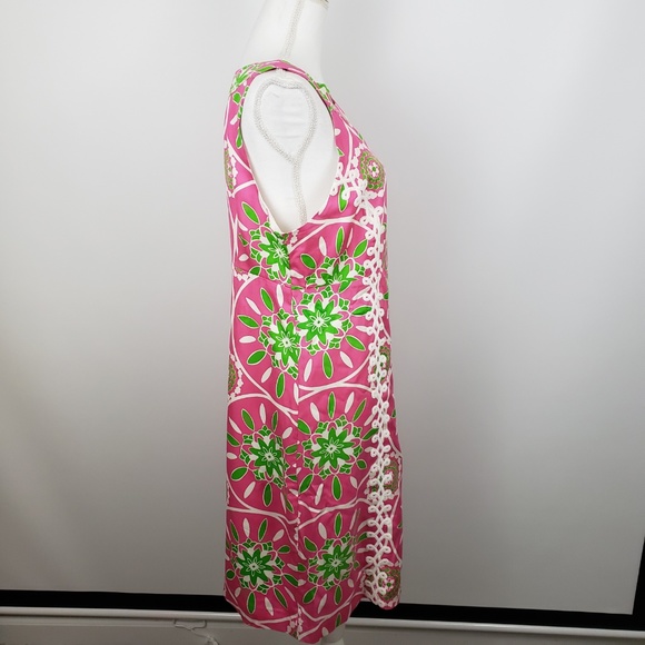 Lilly Pulitzer jacqueline hibiscus dress gather 14 - Picture 3 of 7